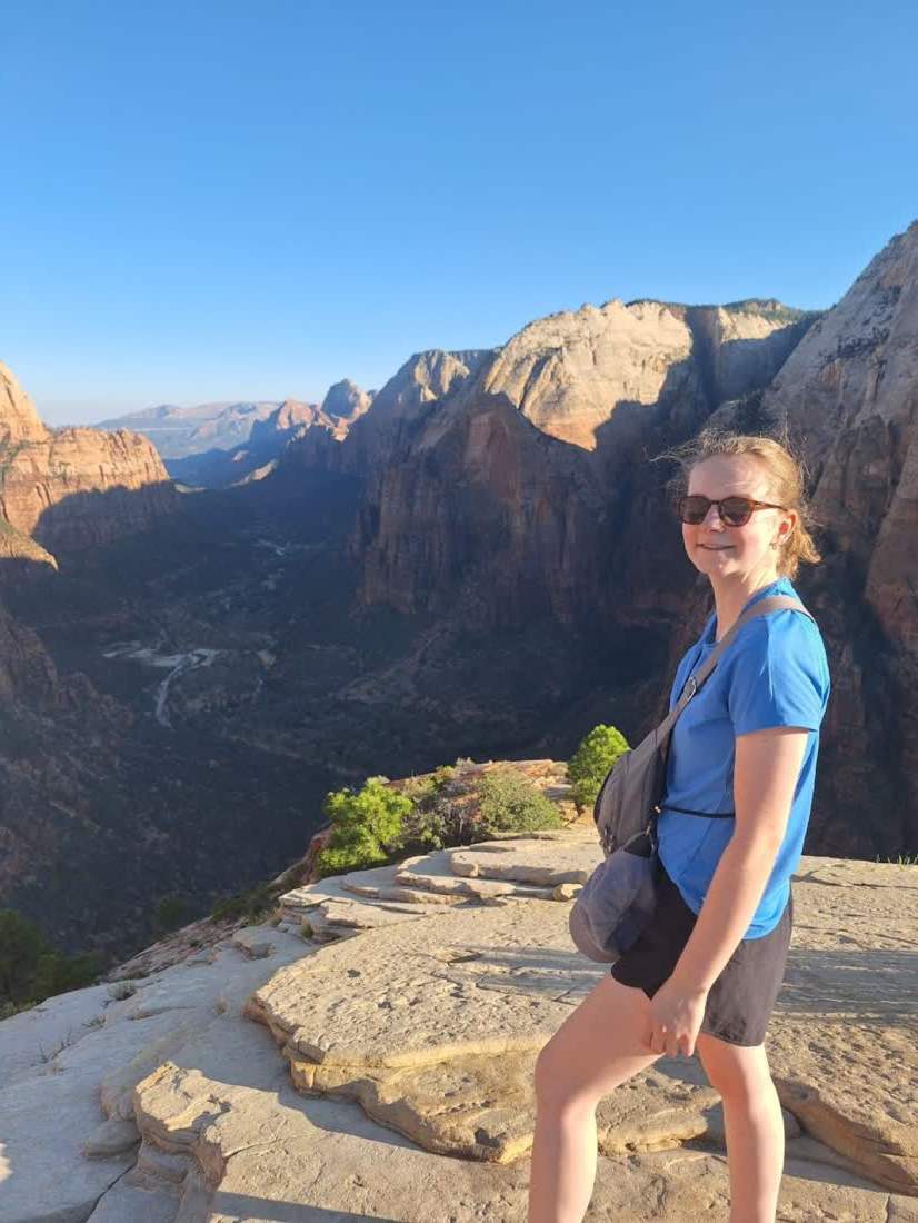Uitzicht over Zion National Park vanaf Angels Landing, Amerika