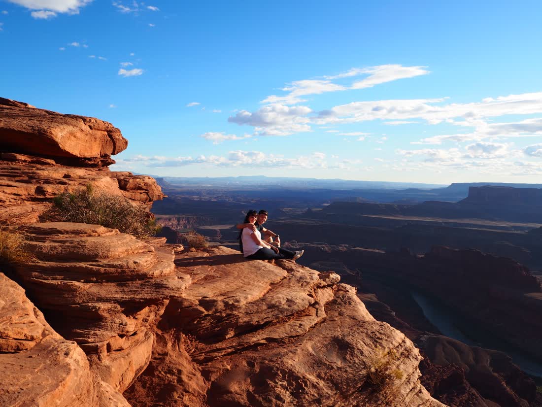 Uitzicht over de canyon bij Dead Horse Point in Utah, Amerika