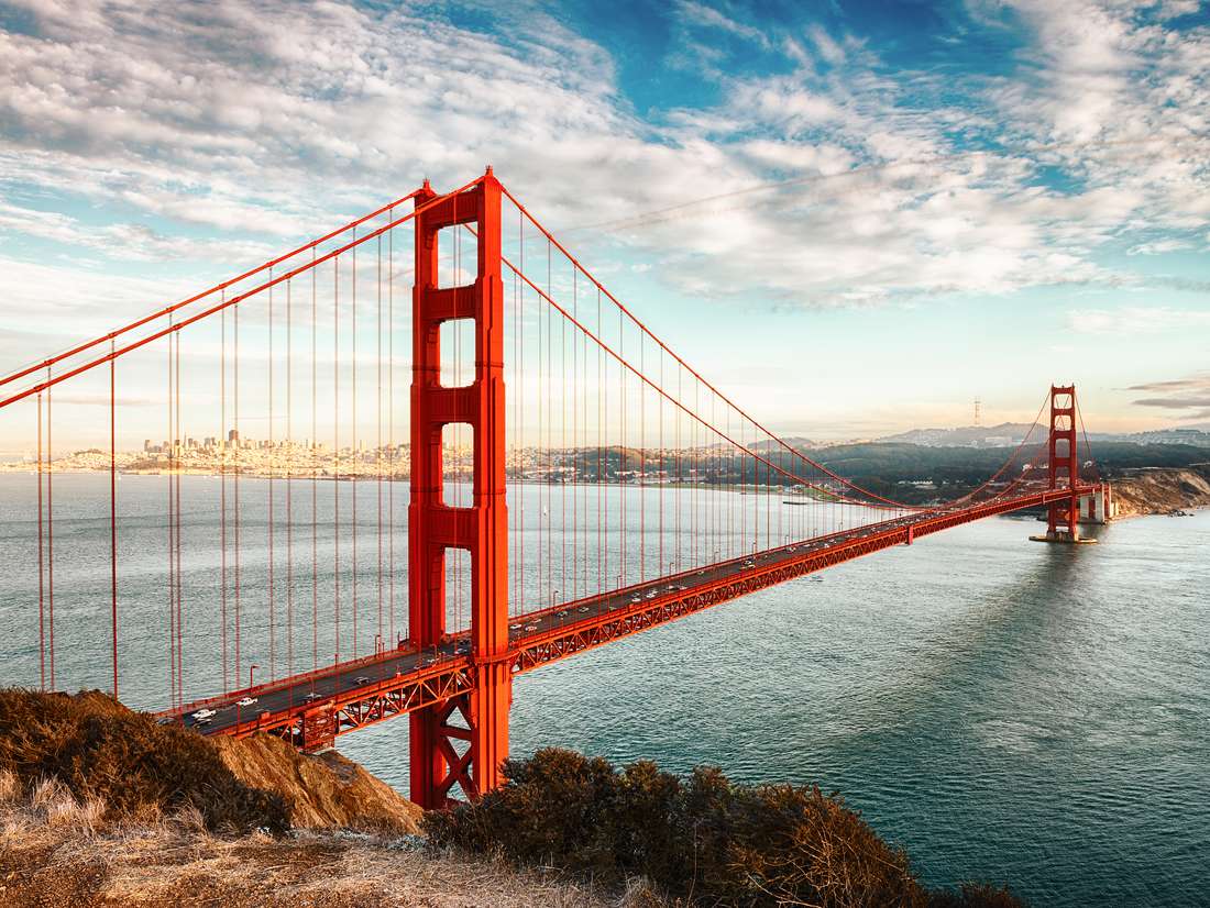 De Golden Gate Bridge bij San Francisco, Californië, Amerika