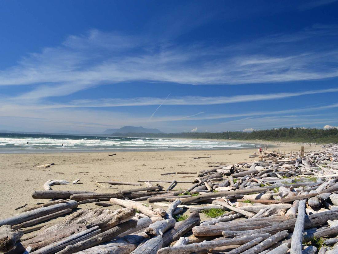 Het strand op Vancouver Island