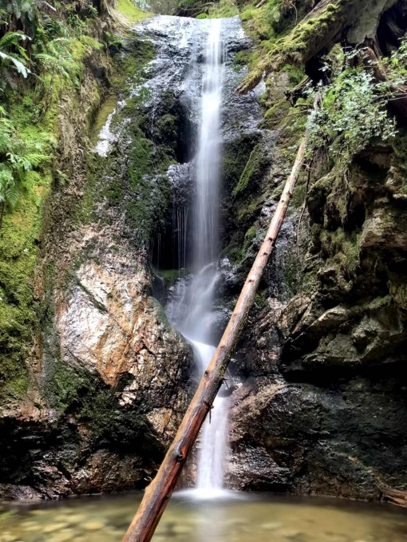 De Burnett Falls aan de Sunshine Coast, British Columbia, West-Canada