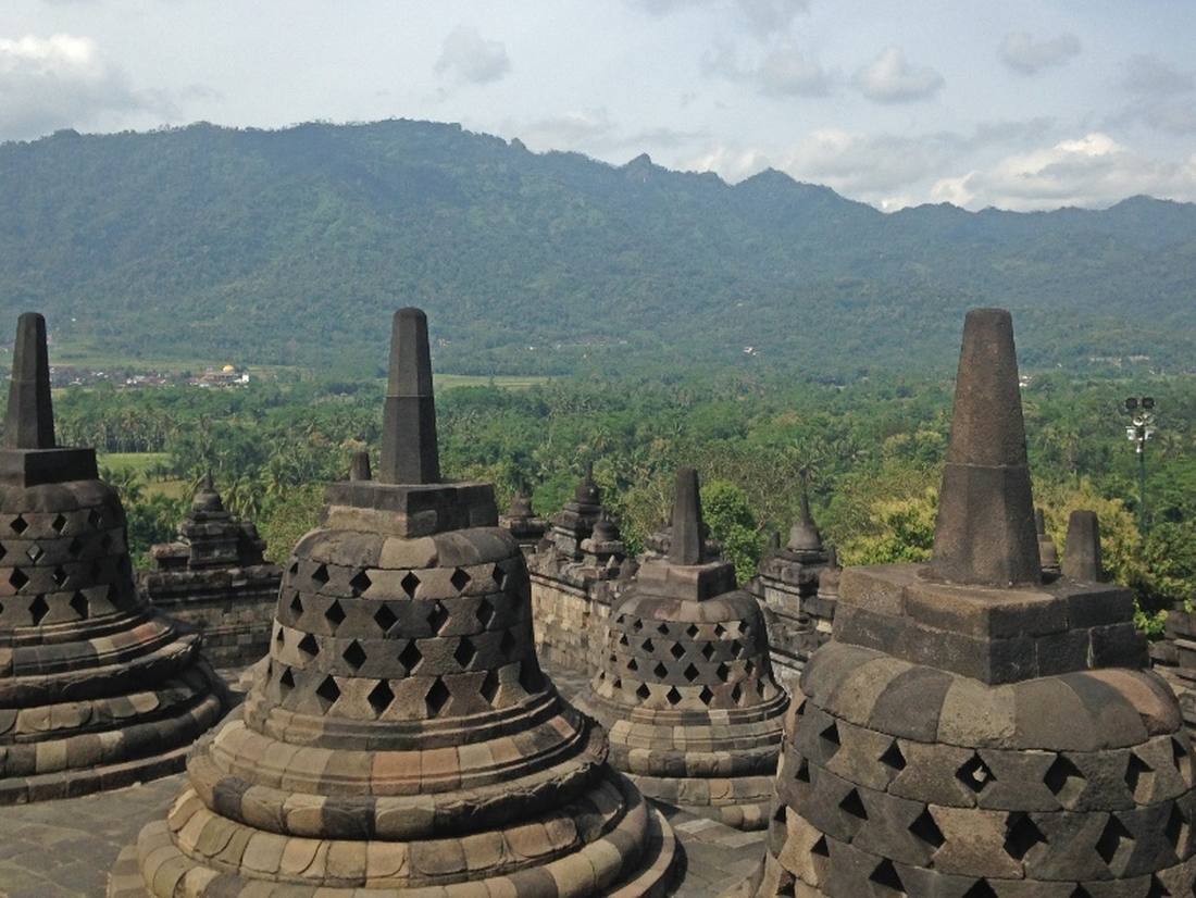 Fantastisch uitzicht op de Borobudur