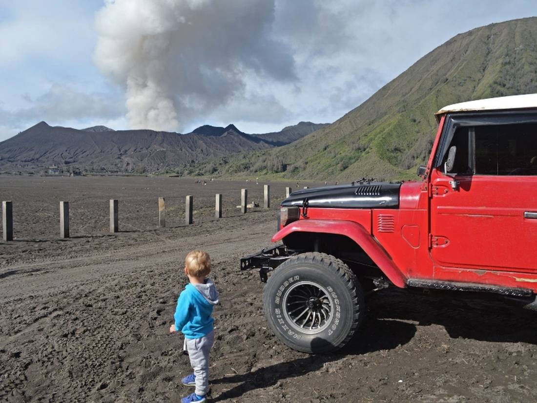 Met de jeep naar de Bromo vulkaan