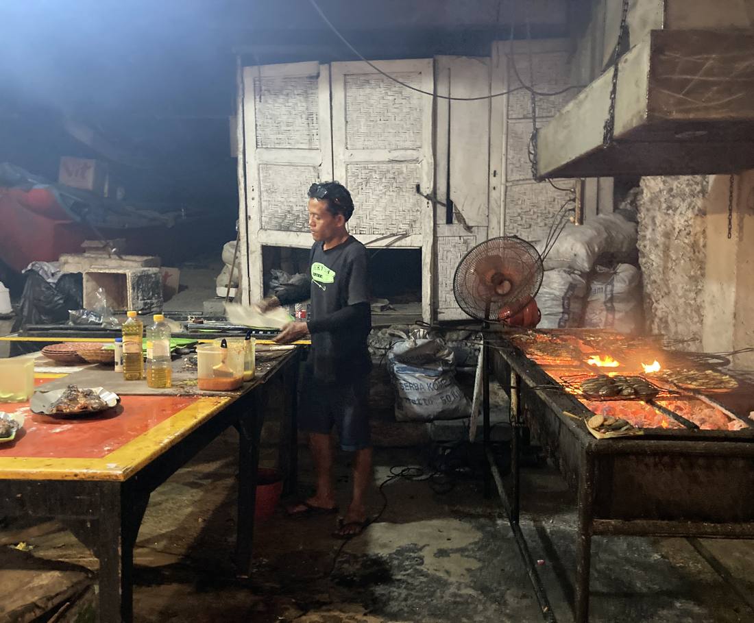 Een warung op Bali, Indonesië