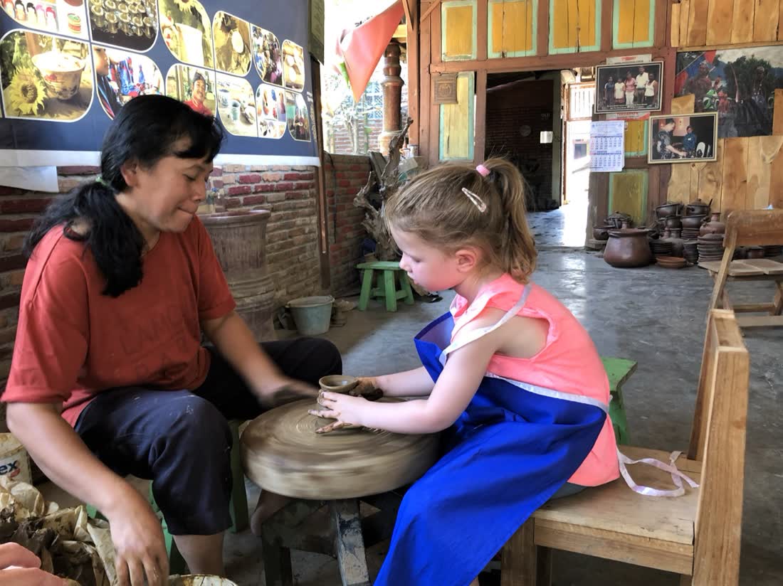 Batik maken in Yogyakarta, Java