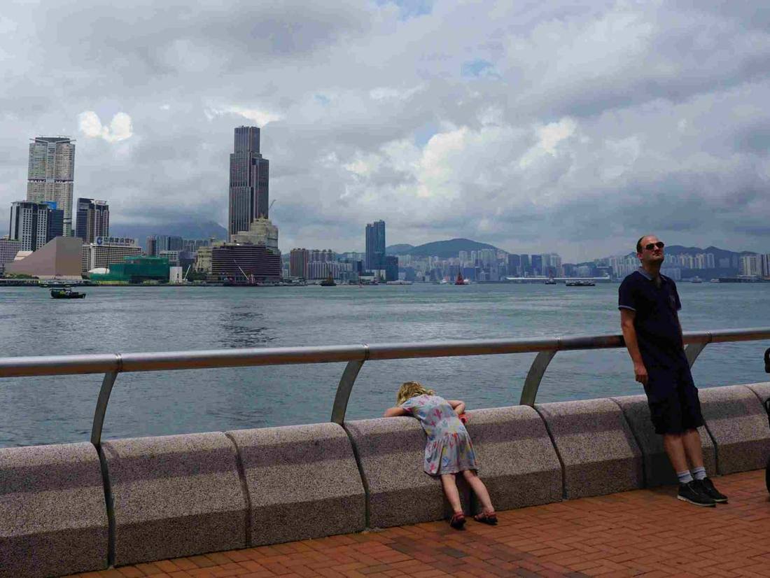 Skyline tijdens onze rondreis met kinderen door China