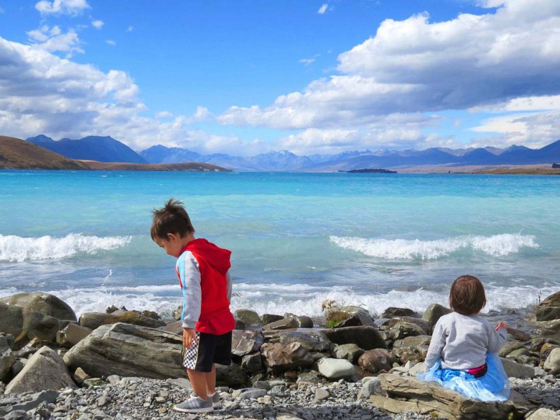 En van Azië naar Nieuw Zeeland tijdens deze lange reis met kinderen.