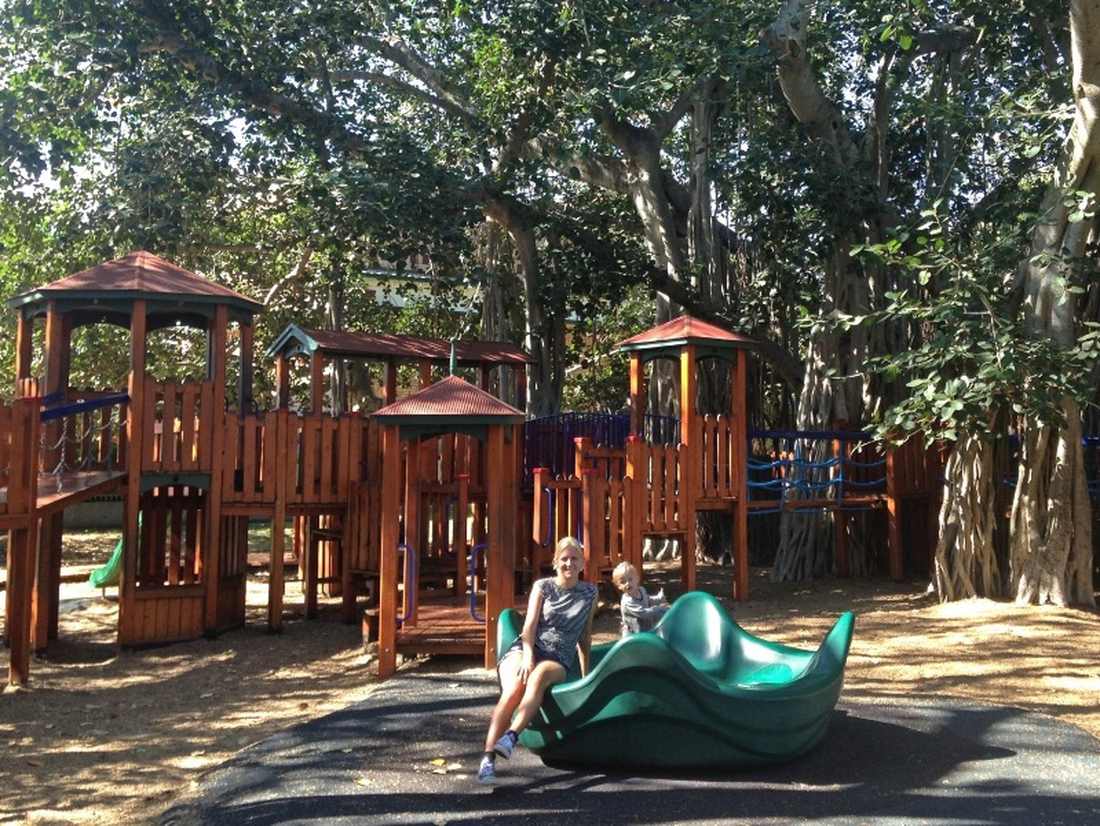 New Farm park in Brisbane met kinderen