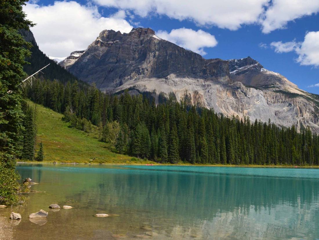 Emerald Lake in Yoho NP met kinderen