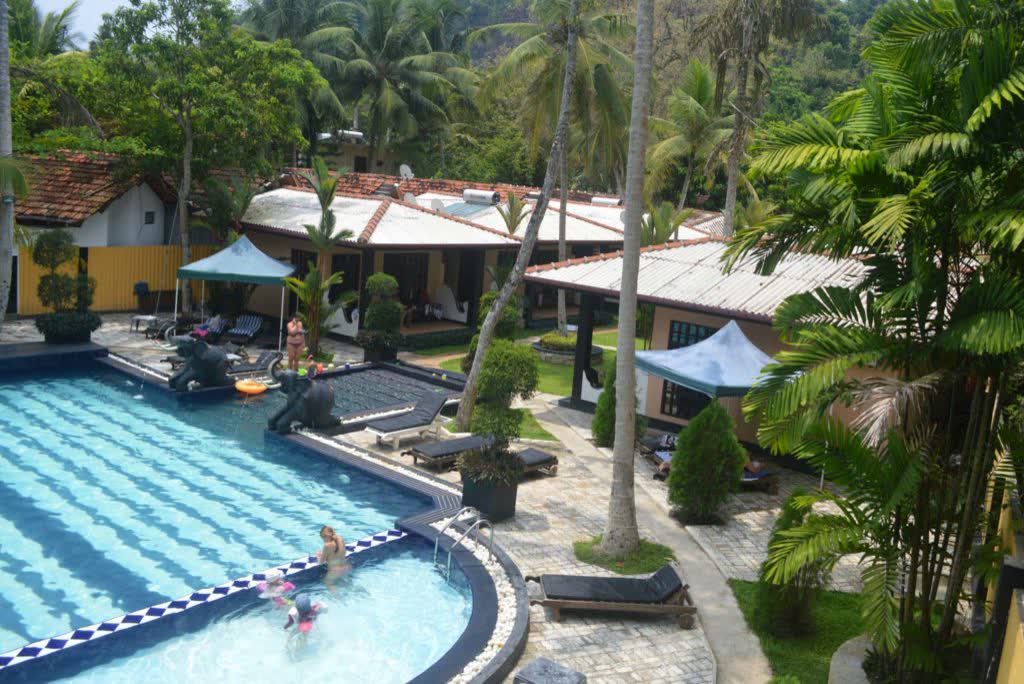 Een hotel bij Unawatuna, de zuidkust van Sri Lanka