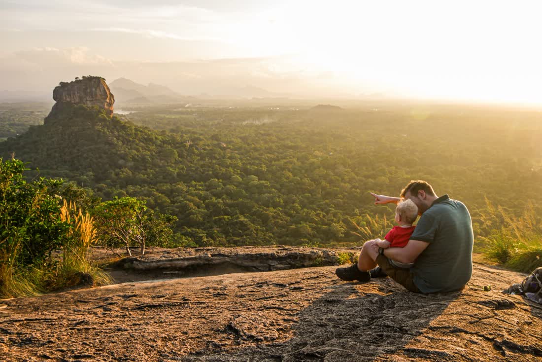 Uitzicht vanaf Pidurangala, Sri Lanka