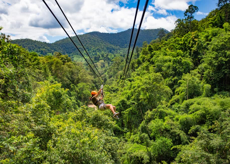 Ziplinen in Chiang Mai met kinderen, Noord-Thailand