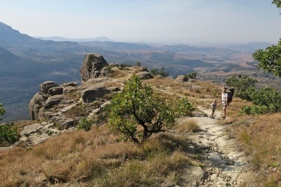 Wandelen bij Drakensberg, fantastisch, Zuid-Afrika