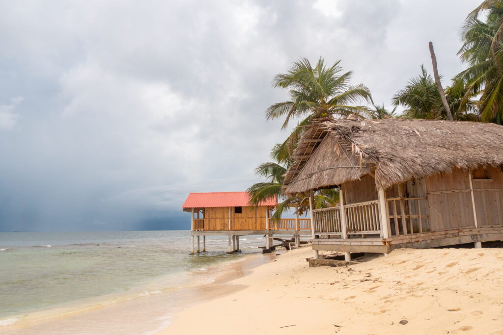 San Blas eilanden, hutjes op het eiland