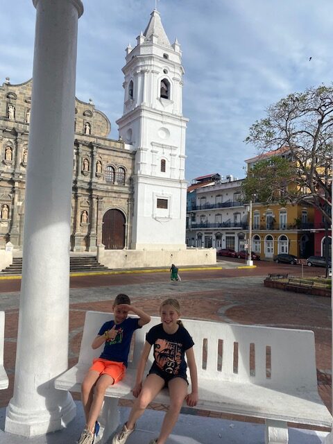 Panama in de meivakantie; in Casco Viejo, de oude stad